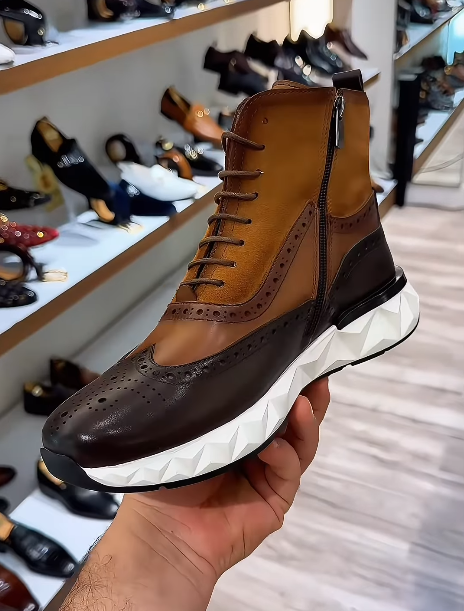 Premium Suede Lace-Up Ankle Boots