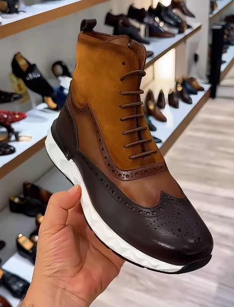 Premium Suede Lace-Up Ankle Boots