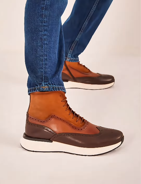 Premium Suede Lace-Up Ankle Boots