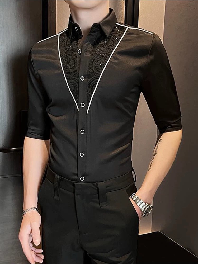 Men's Casual Mid-Sleeve Shirt