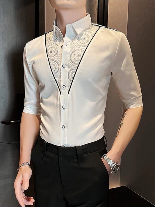 Men's Casual Mid-Sleeve Shirt