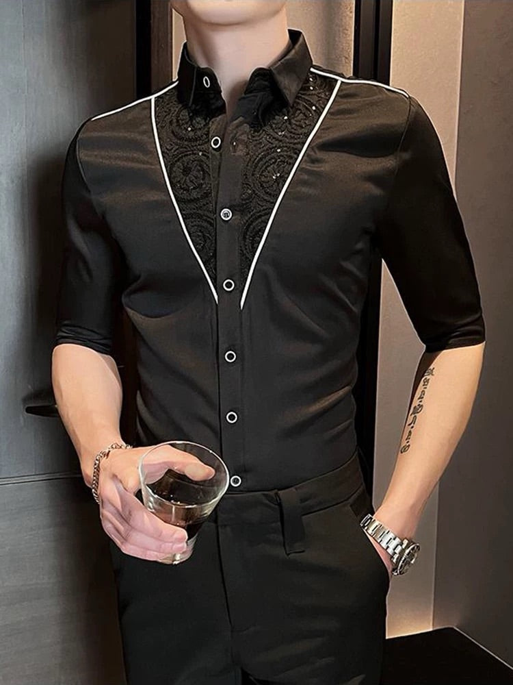 Men's Casual Mid-Sleeve Shirt