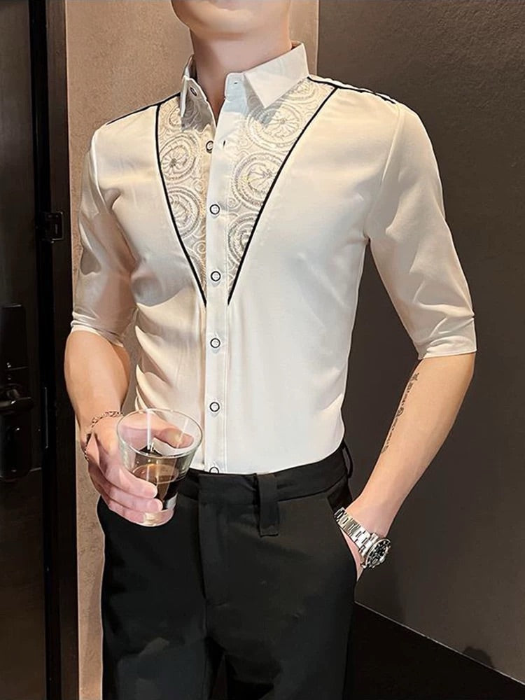 Men's Casual Mid-Sleeve Shirt