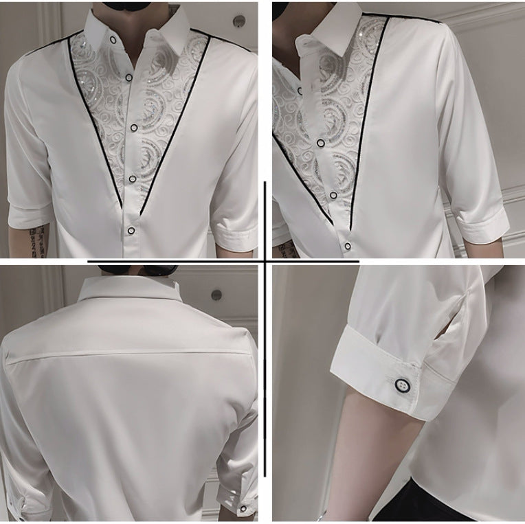 Men's Casual Mid-Sleeve Shirt