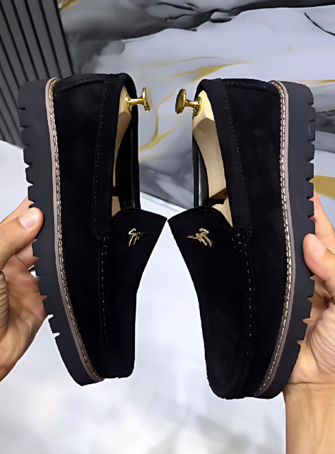 Black Suede Comfortable Men's Shoes