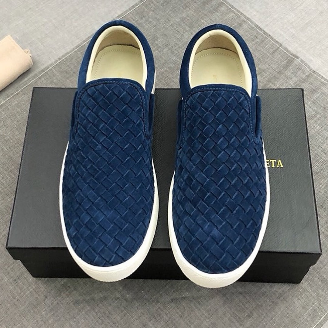 Men's Woven Suede Slip-On Shoes