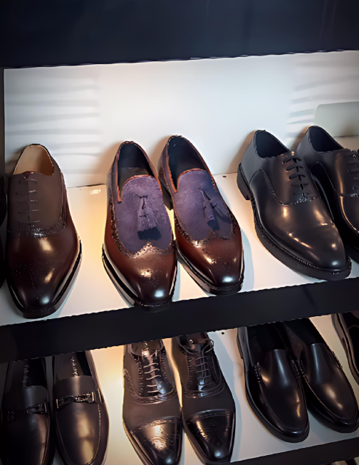Men's Blue Tassel Leather Shoes