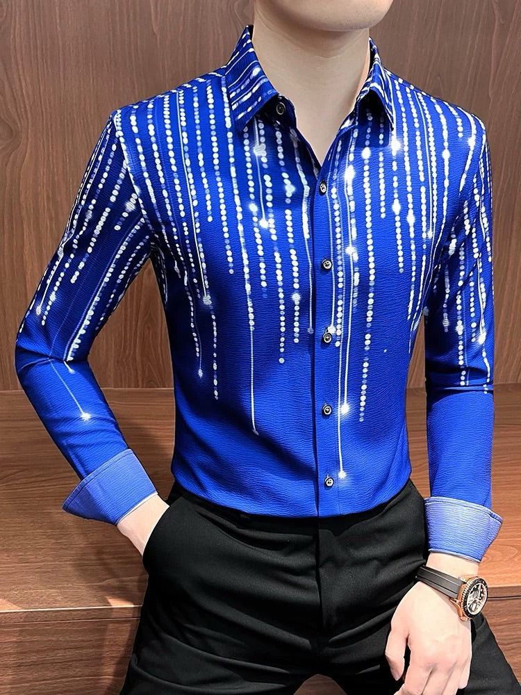 Men's Dazzling Long-Sleeved Shirt
