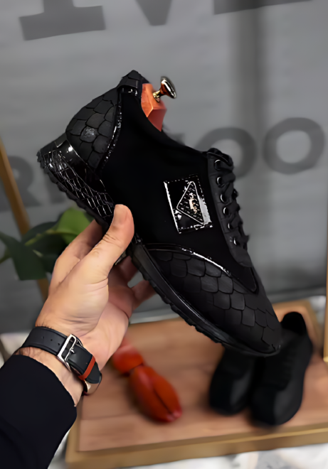 Men's Vintage Textured Leather Shoes