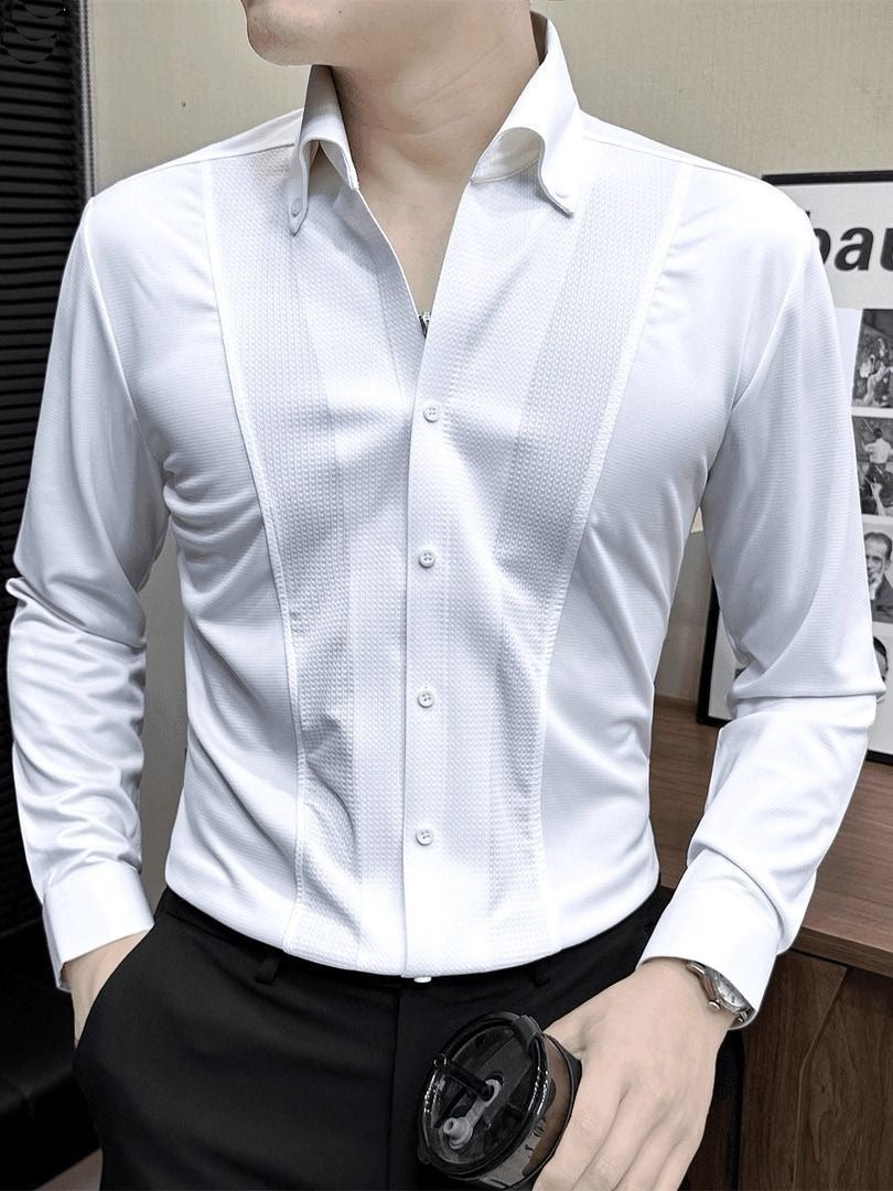 Solid Color Men's Versatile Shirt