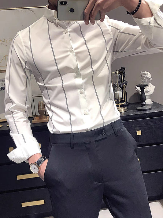 Classic Stripe Men's Long Sleeve Shirt