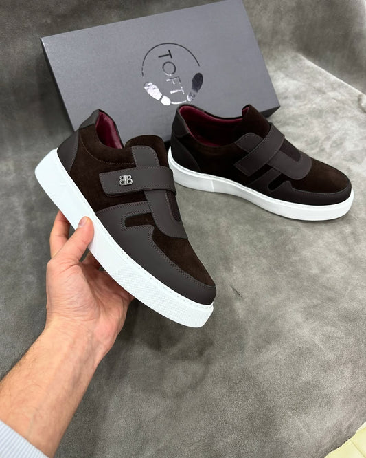 Suede No-Lace Slip-On Men's Shoes