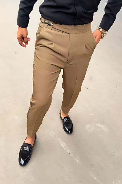 Khaki Men's Casual Pants