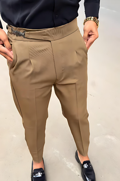 Khaki Men's Casual Pants