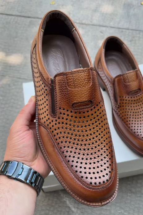 Brown Casual Breathable Leather Shoes