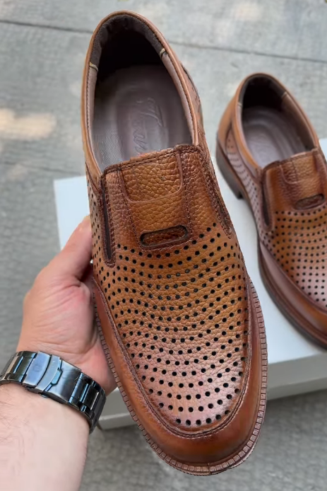 Brown Casual Breathable Leather Shoes