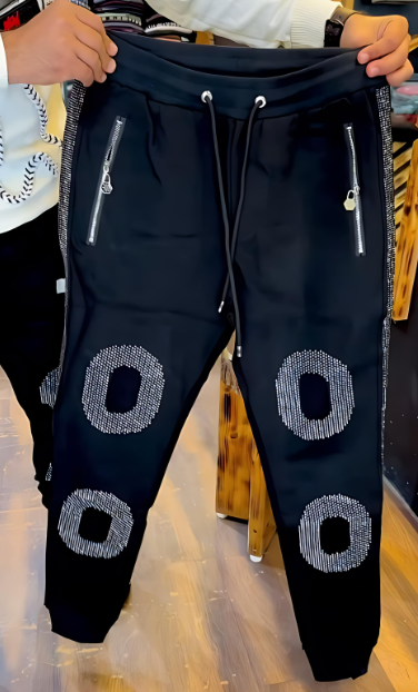 Men's Black Casual Designer Pants
