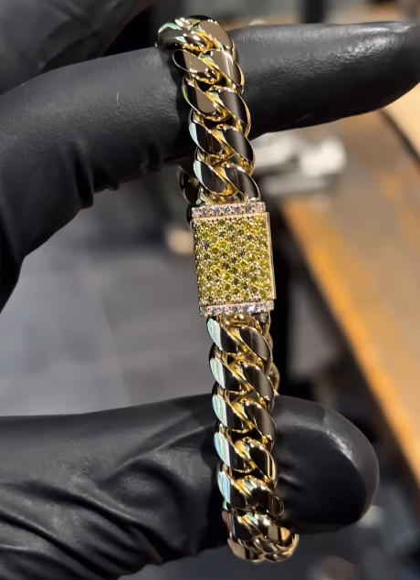 Men's Sparkling Rhinestone Bracelet