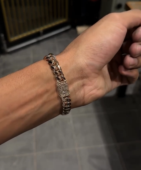 Men's Sparkling Rhinestone Bracelet