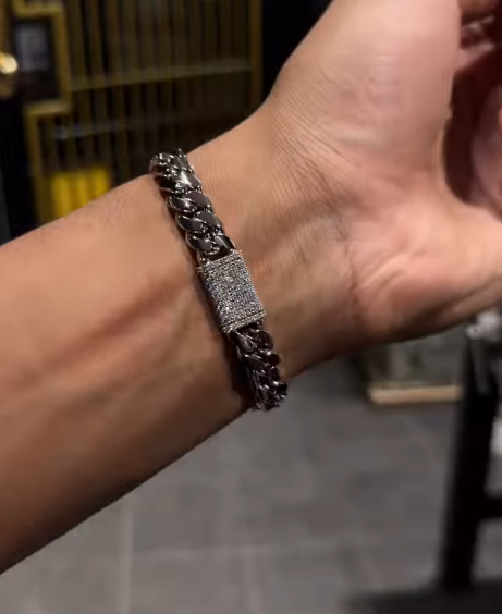 Men's Sparkling Rhinestone Bracelet