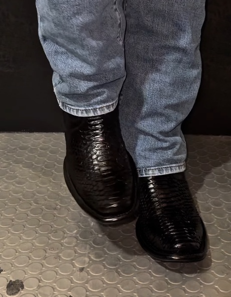 Black Soft Leather Men's Boots