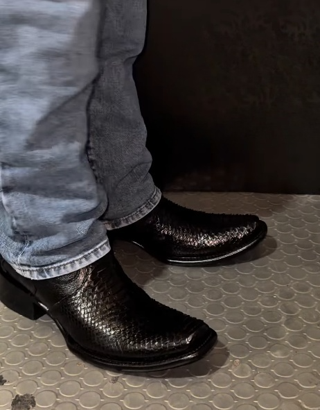 Black Soft Leather Men's Boots