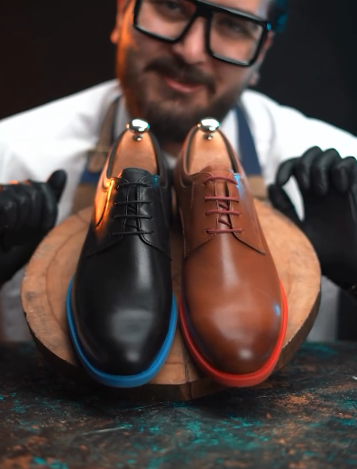 Contrast Color Sole Business Leather Shoes