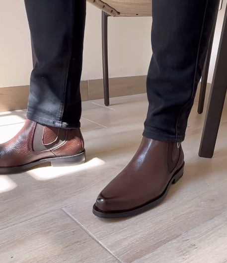 Classic Men's Soft Leather Ankle Boots