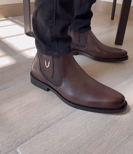 Classic Men's Soft Leather Ankle Boots