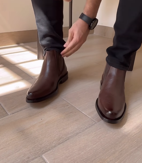 Classic Men's Soft Leather Ankle Boots