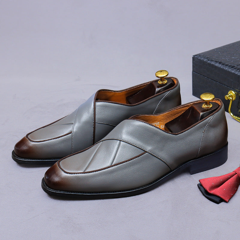 Men's Business Slip-On Leather Shoes
