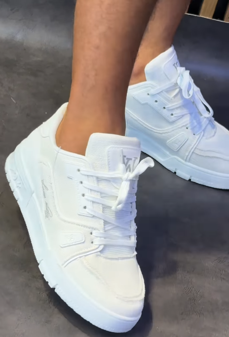 White Men's Lace-Up Casual Shoes