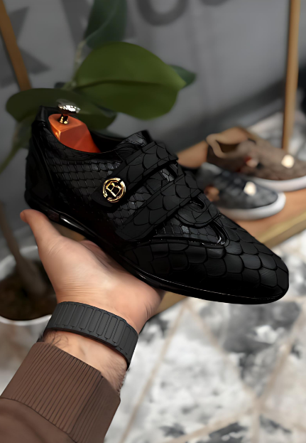 Men's Premium Textured Leather Slip-On Shoes
