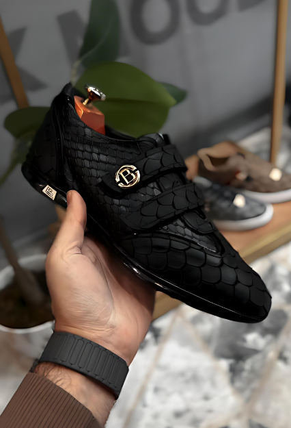 Men's Premium Textured Leather Slip-On Shoes