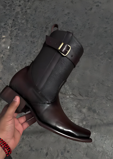 High Quality Leather Zip-Up Men's Boots