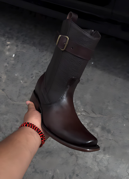 High Quality Leather Zip-Up Men's Boots