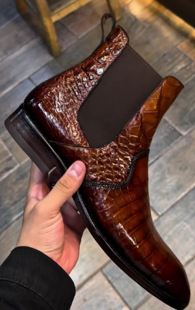 Premium Textured Leather Ankle Boots