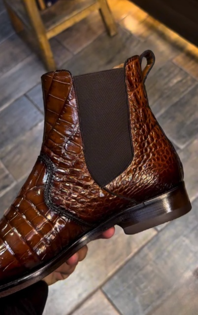 Premium Textured Leather Ankle Boots