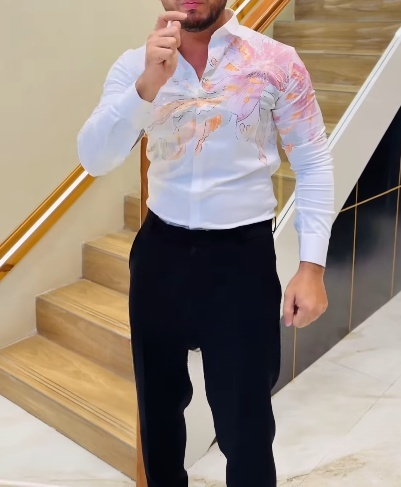 Men's Floral Print Shirt