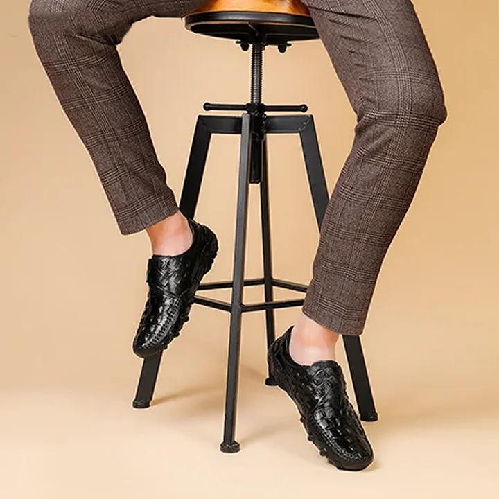 High-end business crocodile leather men's shoes