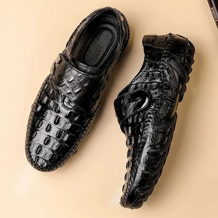 High-end business crocodile leather men's shoes