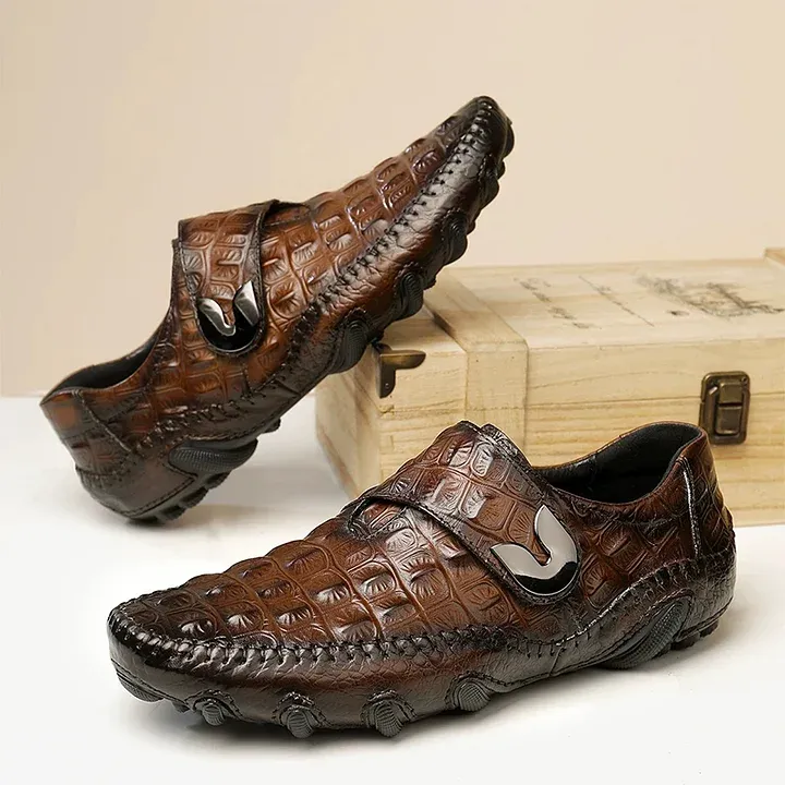 High-end business crocodile leather men's shoes
