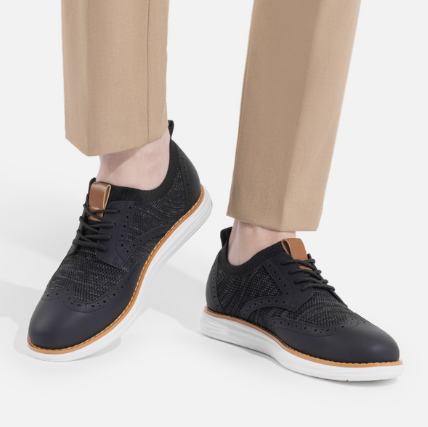 Men's Knitted Wingtip Oxford Shoes