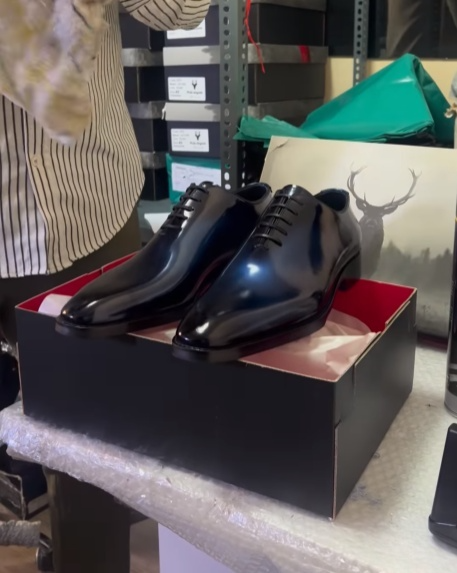 Classic Blue Polished Leather Shoes