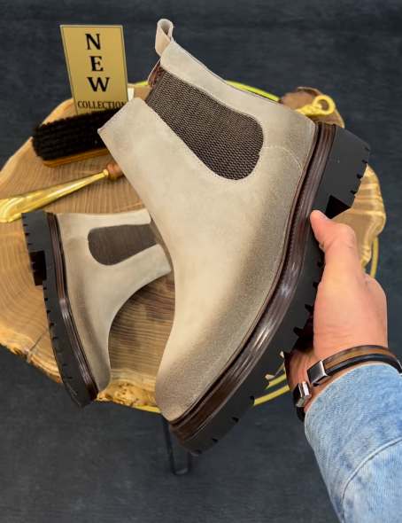 Men's Suede Chelsea Boots