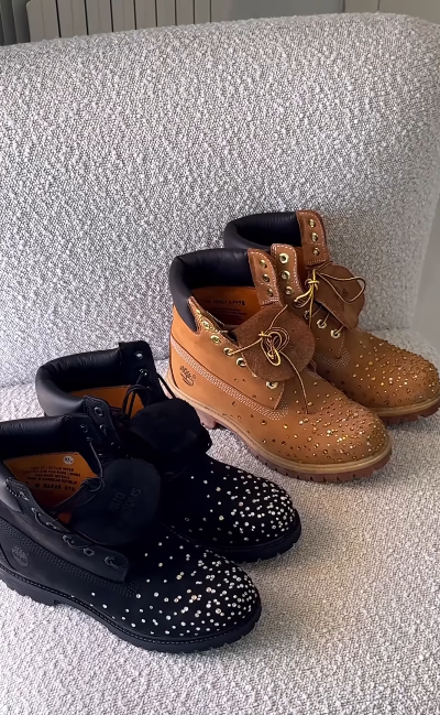 Luxury Rhinestone Wear-Resistant Men's Martin Boots
