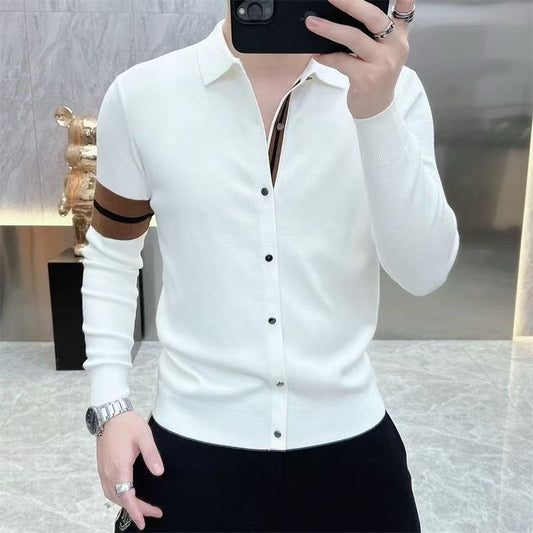 Men's Knit Button Cardigan Top