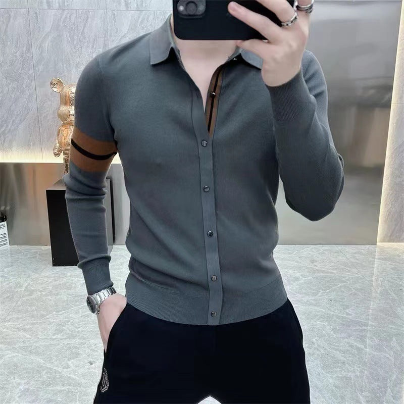 Men's Knit Button Cardigan Top