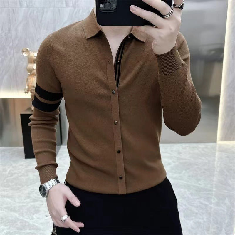 Men's Knit Button Cardigan Top