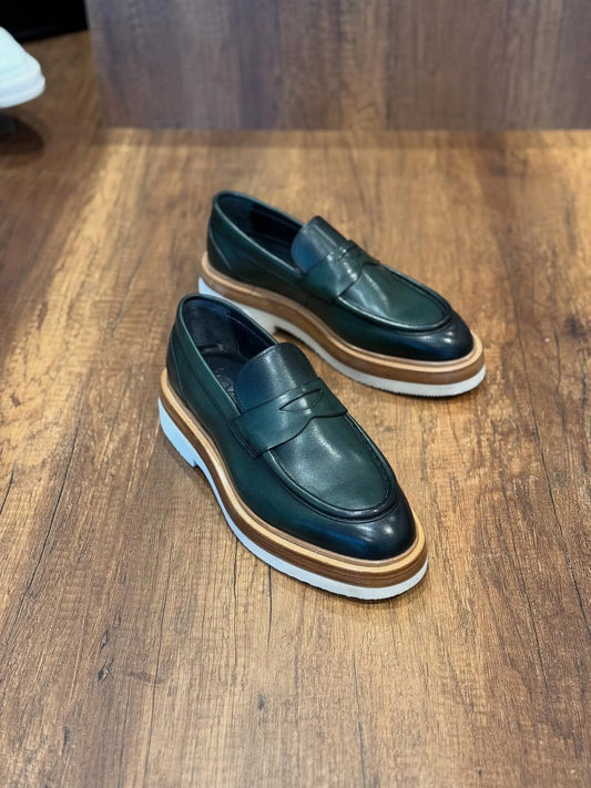 Men's Leather Slip-On Loafers
